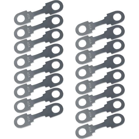 Flachsicherungsleiste, Kfz-Sicherungen, Flachsicherungen für Autos, 16 Stück, 40-A-Flachsicherungen für Auto/LKW/Wohnmobil/Cam/Motorrad (40 A) (1/4)