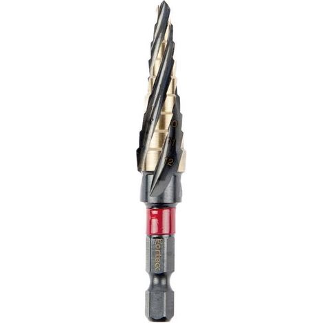 C.K T3016 4-12 HSSE-Co 5 Punta a gradini 4 mm, 5 mm, 6 mm, 7 mm, 8 mm, 9 mm, 10 mm, 11 mm, 12 mm DIN 1412 C 1/4 (6.3 m