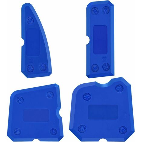 Ahlsen Juego de herramientas de sellado de silicona de 4 piezas, juego de alisador de juntas para sellar juntas de sellado de silicona (azul), Versailles (1/5)
