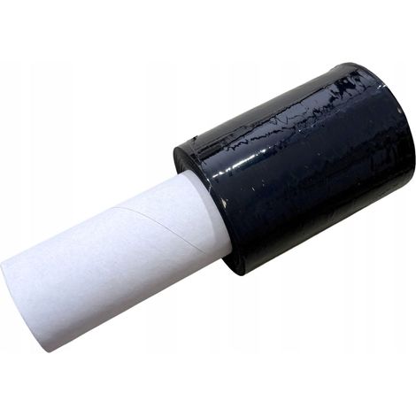 Mini-Stretch-Teppich, schwarz, 100 mm x 150 m, mit Griff