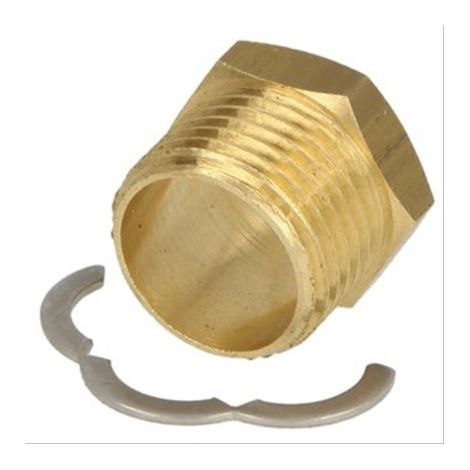 Raccord à vis M pour flexible inox solaire avec écrou, bague 3/4'' Ø16