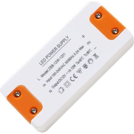 Transformateur 220V 12V LED 12W, LED Driver alimentation 12v 12w 1A, led driver 12v, convertisseur 220v 12v, Convertisseur De Tension AC à DC Adaptateur Transfo Constante pour G4, GU5.3, MR11, MR16 (1/5)
