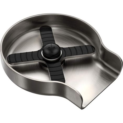 Grifo metálico, lavavasos, fregadero de cocina, lavabotellas, accesorios para fregadero de cocina, acero inoxidable, cepillo de níquel (1/2)