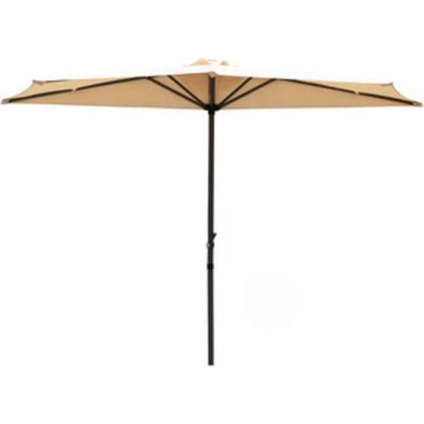 C OMBRELLONE A PARETE 1/2 TONDO D 2,7M META BEIGE