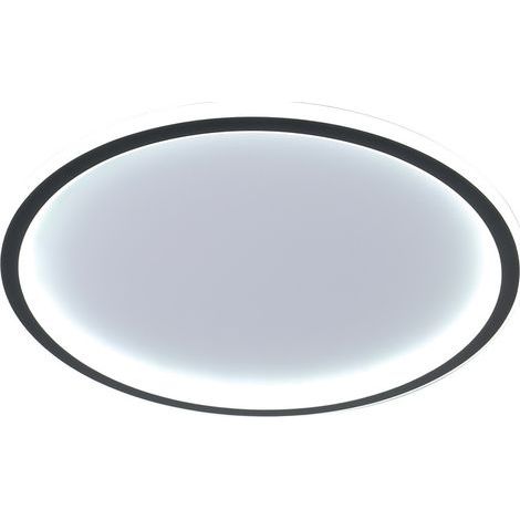 Plafonnier LED, Plat 24W Blanc Froid 6000K 2700 LM, Plafonniers Modernes Ultra Minces Ronds Noir Ø30 mm pour Salon Salon Cuisine Salle à Manger Couloir Maison Bureau Extérieur Porche (1/3)