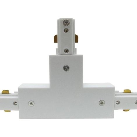 Connecteur LED en T pour Rail Monophasé BLANC - SILAMP