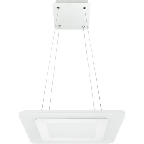 Suspension LED 25W 4000K Polux Larvik métal blanc Ø35 (1/4)