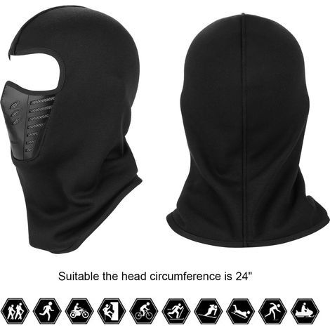 Sturmhaube – Multifunktionale Gesichtsmaske mit atmungsaktivem Silikonnetz und winddichtem Fleece-Nackenschutz. (1/4)