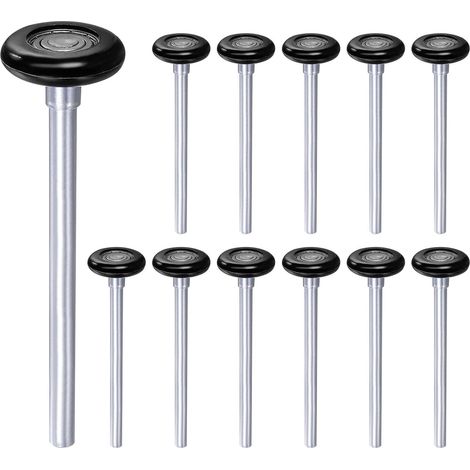 12pcs 1.8" Nylon Garage Door Casters for 2" Garage Track, 7" Long Shank, Silent Garage Door Wheels, 6200zz 8 Ball Precision Bearing, Black (1/5)