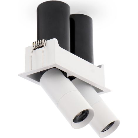 IluminaShop - Foco LED Orientable Mini White Tube Square 10W CCT IP20  3000+4000+6000 (1/2)