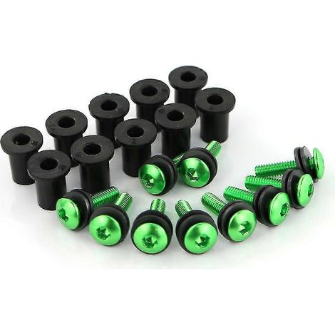 Kit de 10 vis et boulons M416 pour déflecteurs de pare-brise de moto (vert) pour Ducati Panigale 899, 959, 1199 et 1299. (1/5)