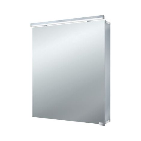 Emco asis plat LED armoire de toilette éclairée, 1 porte, 600mm, Exécution: sans éclairage du lavabo - 979705067 (1/5)