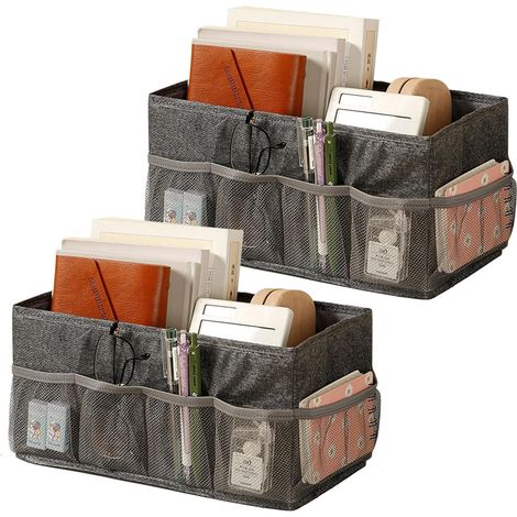 Petit Panier Rangement en Tissu, 2 Pièces, Boîte de Pliable, 30 x 15 x 15 cm, Rangement Dressing, Panier Feutre, Boîte Tissu pour Placard, Bureau, Salle de Bain