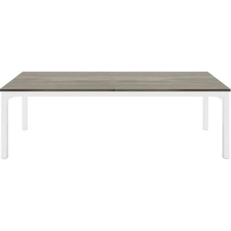 Escritorio rectangular de ordenador 200 x 70 x 75 cm de madera y metal para 2 personas HOMVRA (1/5)