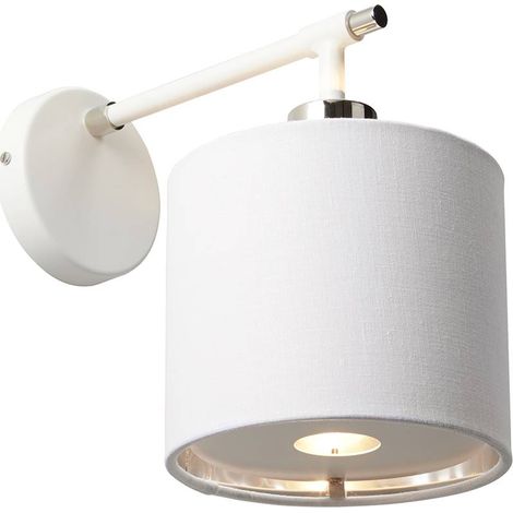 Elstead Balance - 1 Licht Innenwandleuchte poliert weiß, Nickel, E27 (1/5)