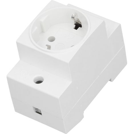 Prise sur Rail DIN, Contact de protection intégré, prise de terre pour panneau de distribution EU AC250V 10 16A (1/5)