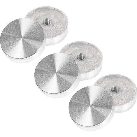 Adaptateur de bureau en verre à disque en aluminium pour usage domestique, lot de 6 (1/5)
