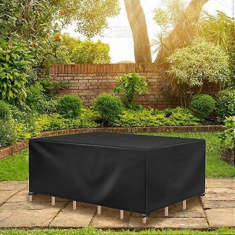Housse de meuble rectangulaire, style, compatible avec les canapés sectionnels (90 pouces de long x 64 pouces de large x 28 pouces de haut), noire. (1/5)