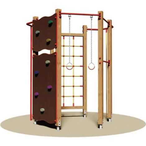 Terrain de jeux Hawai 815 Giochipark cm225x170x250h filet cordes barres anneaux mur - 1 Kg (1/2)