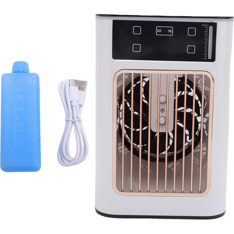 Ventilateur de refroidissement 3 vitesses, climatiseur portable multifonctionnel avec humidificateur et réservoir d'eau de 900 ml (1/5)