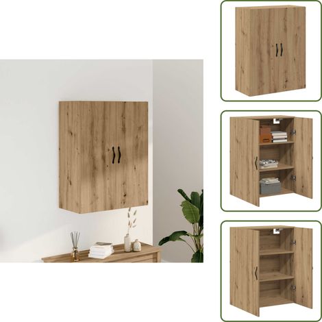 Wandschrank Artisan-Eiche 69,5x34x90 cm Holzwerkstoff - Wandschrank - Wandschränke - Schrank - Lagerschrank (1/5)