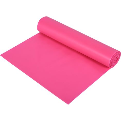 Lot de 2 bandes de fitness élastiques 1,5 m, sangle de yoga en caoutchouc rouge rose pour étirement (1/3)