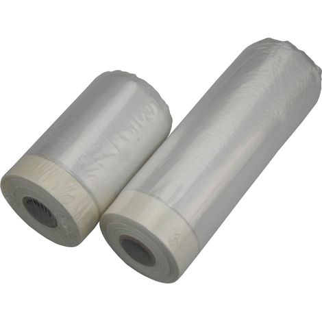 Maler Abdeckfolie mit Kreppband Malerkrepp Abdeckplane 2 Rollen (1/2)