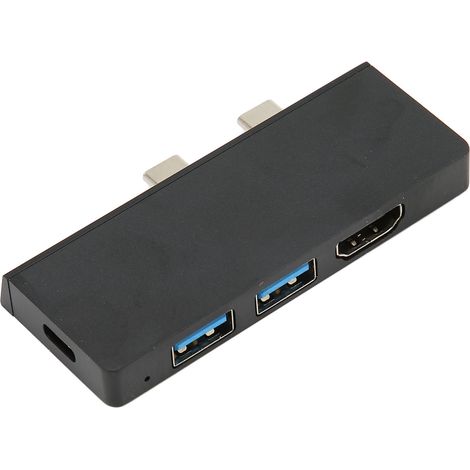 Station d'accueil 8 en 1 pour Surface Pro 8/9/X avec 4K HDMI, charge PD USB-C, 2 ports USB 3.0 - Hub USB-C noir (1/5)