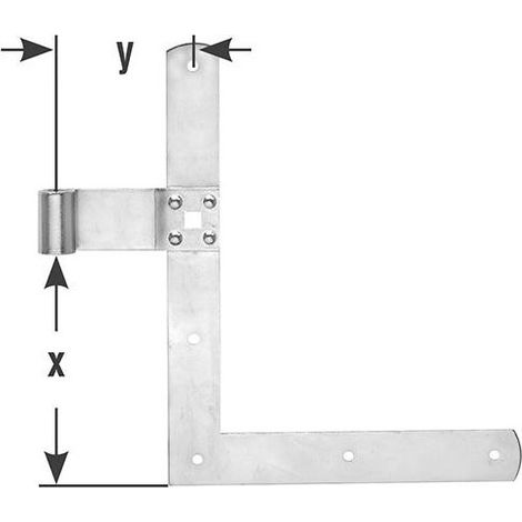 Equerre penture D13 250x300mm chromé brillant (1/2)