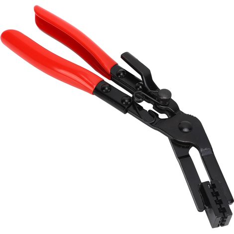 Pince à collier de serrage 35° pour durites, poignée PVC ergonomique, prise confortable, outil de réparation auto haute résistance, universel. (1/5)