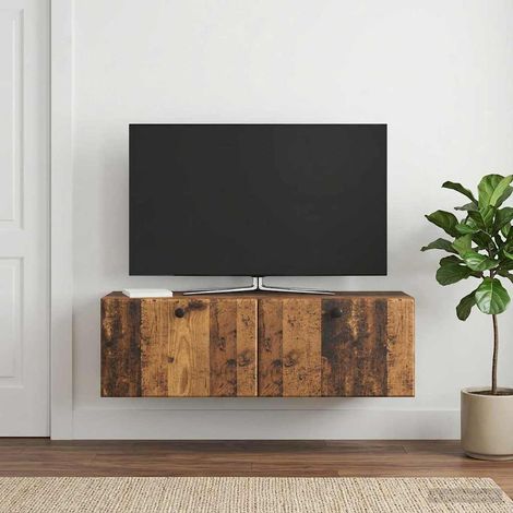 vidaXL Wall-Mounted TV Cabinet 98 x 31 x 30 cm Old Wood (1/5)