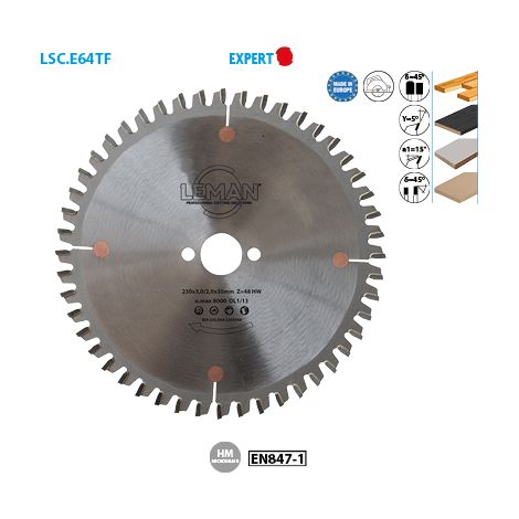 LAME CIRC. HM MICROGRAIN D160X20X2,2 48Z TP POS - GOLD64.16047TF - LEMAN (1/2)