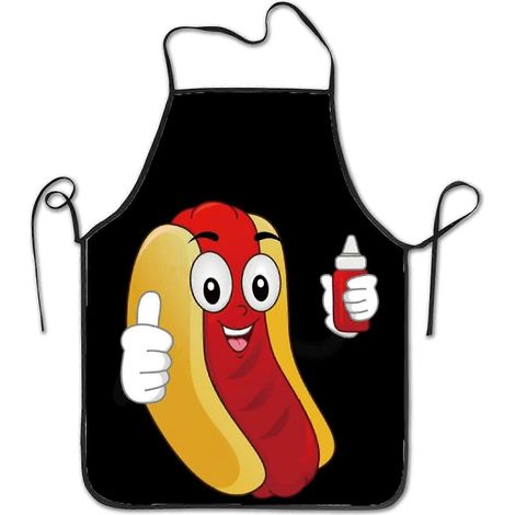 Tablier de cuisine ajustable YISHOW à liens extra longs, tablier professionnel bavoir hommes/femmes, adapté préparation hot-dogs et ketchup (1/2)