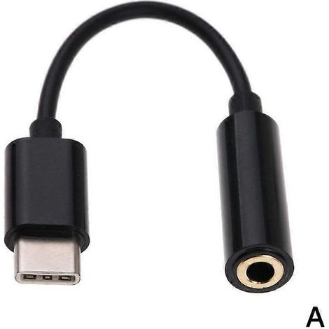 Adaptateur USB Type-C vers prise casque 3,5 mm, connecteur audio plug-and-play, accessoire adaptateur pour casque. (1/5)