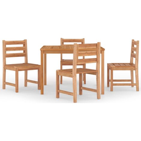 Maison Exclusive - Set da Pranzo per Giardino 5 pz in Legno Massello di Teak (1/5)
