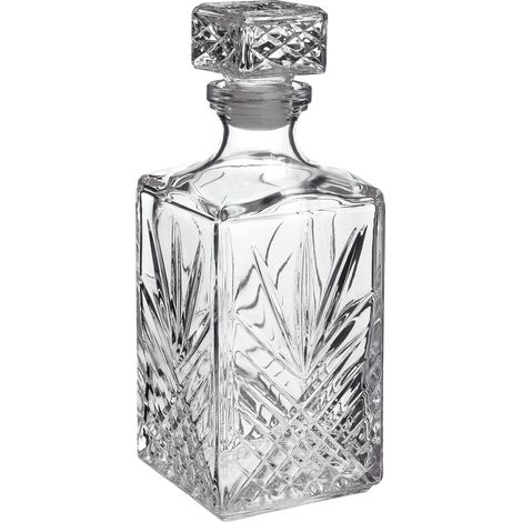Bormiolio Rocco Whisky Karaffe Selecta (Farbe klar, 1000ml, mit Verschluss)