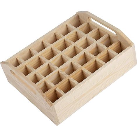 Aufbewahrungsbox aus Holz mit 30 Fächern zur Aufbewahrung von ätherischen Ölen