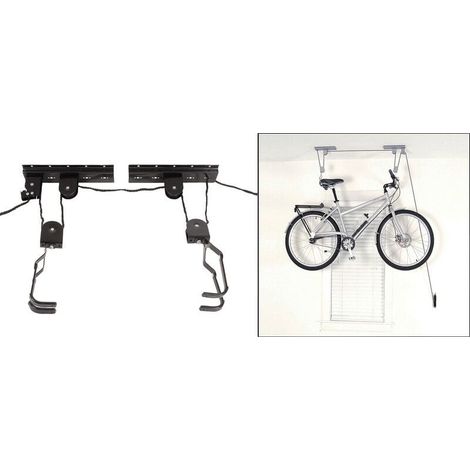 Ascenseur A Velo - Capacite 20 Kg - Hauteur Max 4 M - Systeme De Verrouillage - Crochets Caoutchoutes (1/5)