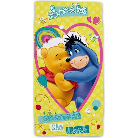 Winnie The Pooh Baumwolle Strandtuch Frottee Badetuch mit Premium Druck, 70x140 cm (1/2)