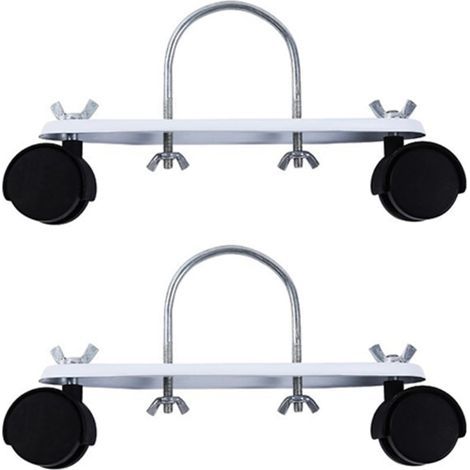Lot de 2 supports de radiateur électrique, support de poulie mobile spécial pour radiateur électrique, poulie d'huile Ting Caster Base d'huile Ting Roulette de radiateur universelle, noir (1/5)