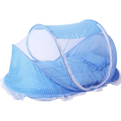 Mosquitera portátil, plegable, azul. (1/2)