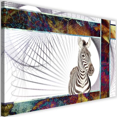 Cadre déco Animaux zèbres 60x40 (1/5)