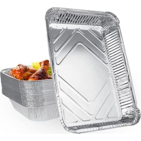 20 Pièces Barquette Aluminium Plat Aluminium Jetable Petite Barquette Aluminium Barbecue,Barquette Alimentaire Jetable (1/4)