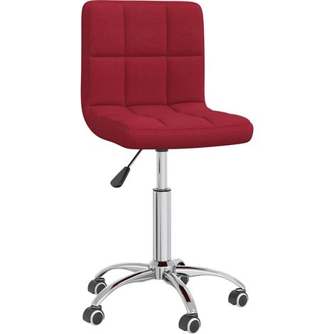 Silla de comedor giratoria tela color vino tinto vidaXL (1/5)