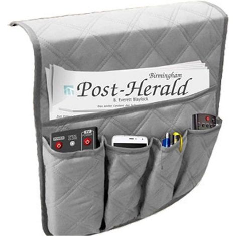 Armlehnen-Organizer – Sofa-Aufbewahrungsfach – Rutschfest – Grau – Sofa-Zubehör – Für Zuhause – Universell – Grauer Sofa-Organizer (1/5)