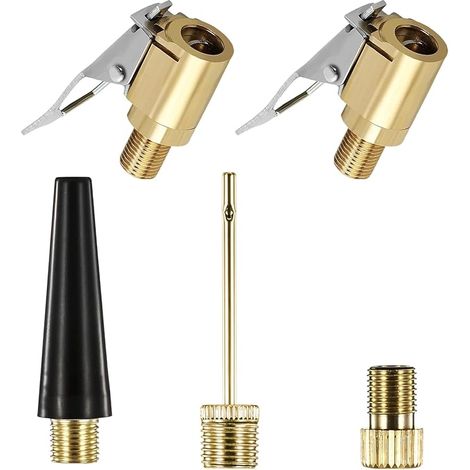 Adaptateur de gonflage de pneu, adaptateur de mandrin à air, adaptateur de pompe à vélo, adaptateurs de pompe gonflable, kit d'adaptateur de valve pour voitures, vélos, ballons de sport et gonflables (1/5)