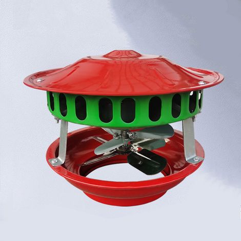 100-W-Rauchabzug, Kaminventilator (12–21 cm), Rauchabzug mit 7 Flügeln, geräuscharmer Kaminventilator mit zwei Köpfen (1/4)