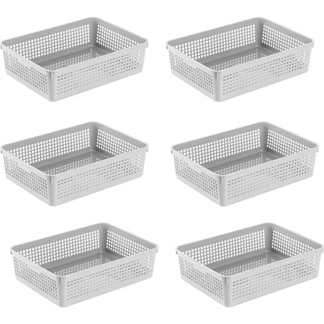Panier De Rangement - 34,5 X 25 X 9,2 Cm - Pour Feuilles A4 - Lot De 6 (1/5)