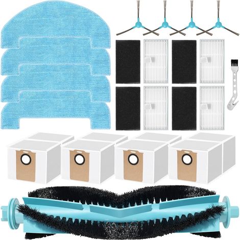 18Pièces Accessoires pour Proscenic Q8 Max,pour Mova E20 PLUS,pour MONSGA MS1 Max,pour Liectroux M70 Pro aspirateur rechange, brosse principale,serpillières,sacs à poussière,filtres,brosses latérales (1/5)