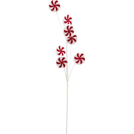 Rama decorativa con bolas de caramelos. Altura: 61 cm - Feeric lights & christmas (1/2)